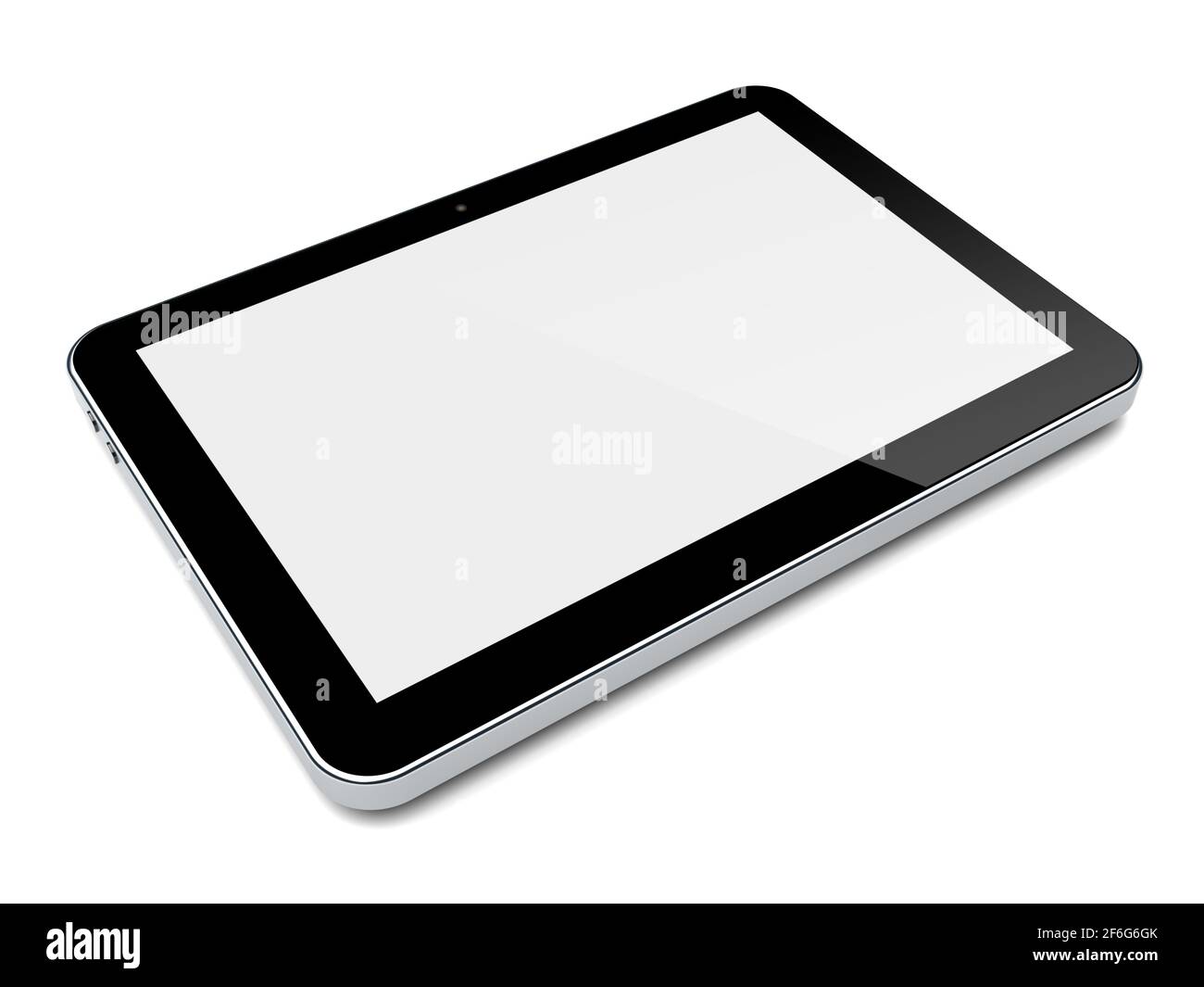 Computer Tablet PC con schermo vuoto su sfondo bianco Foto Stock