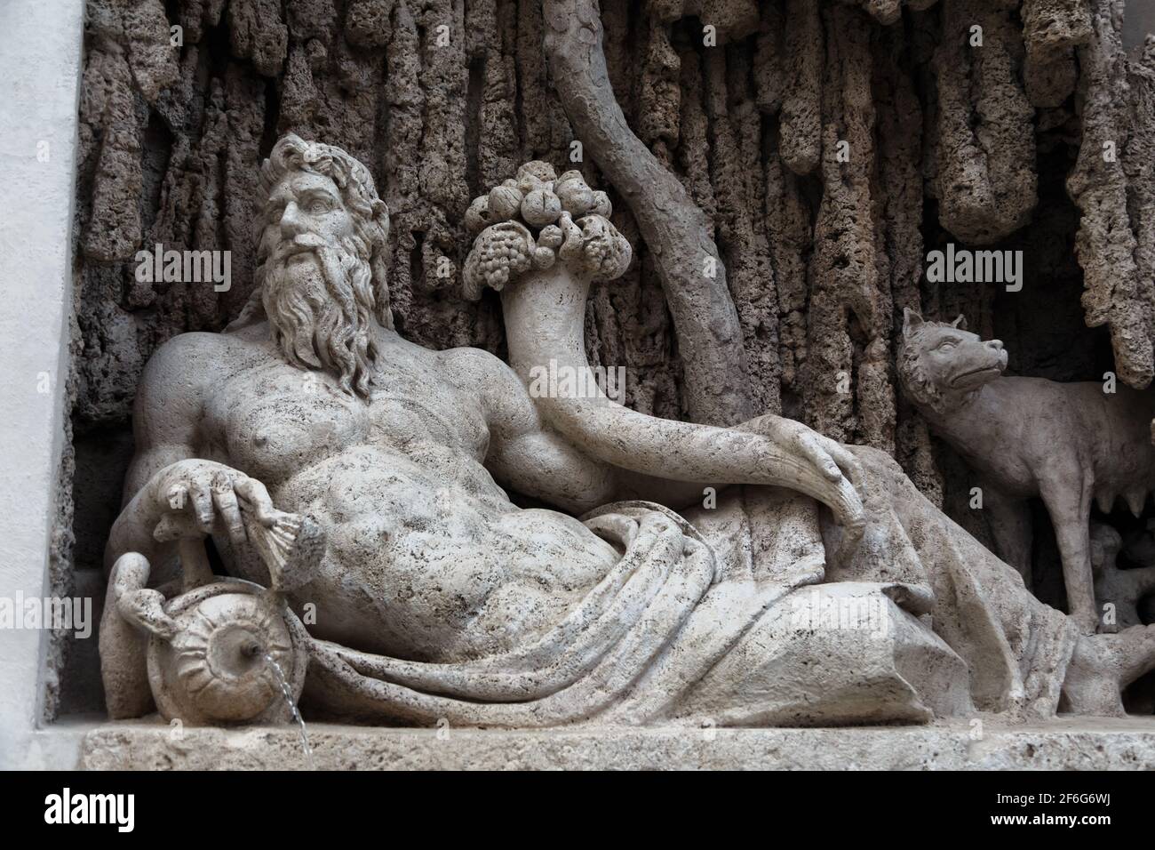 Italia. Roma. Il "Tevere River" è una delle 4 fontane del gruppo "quattro fontane" Foto Stock