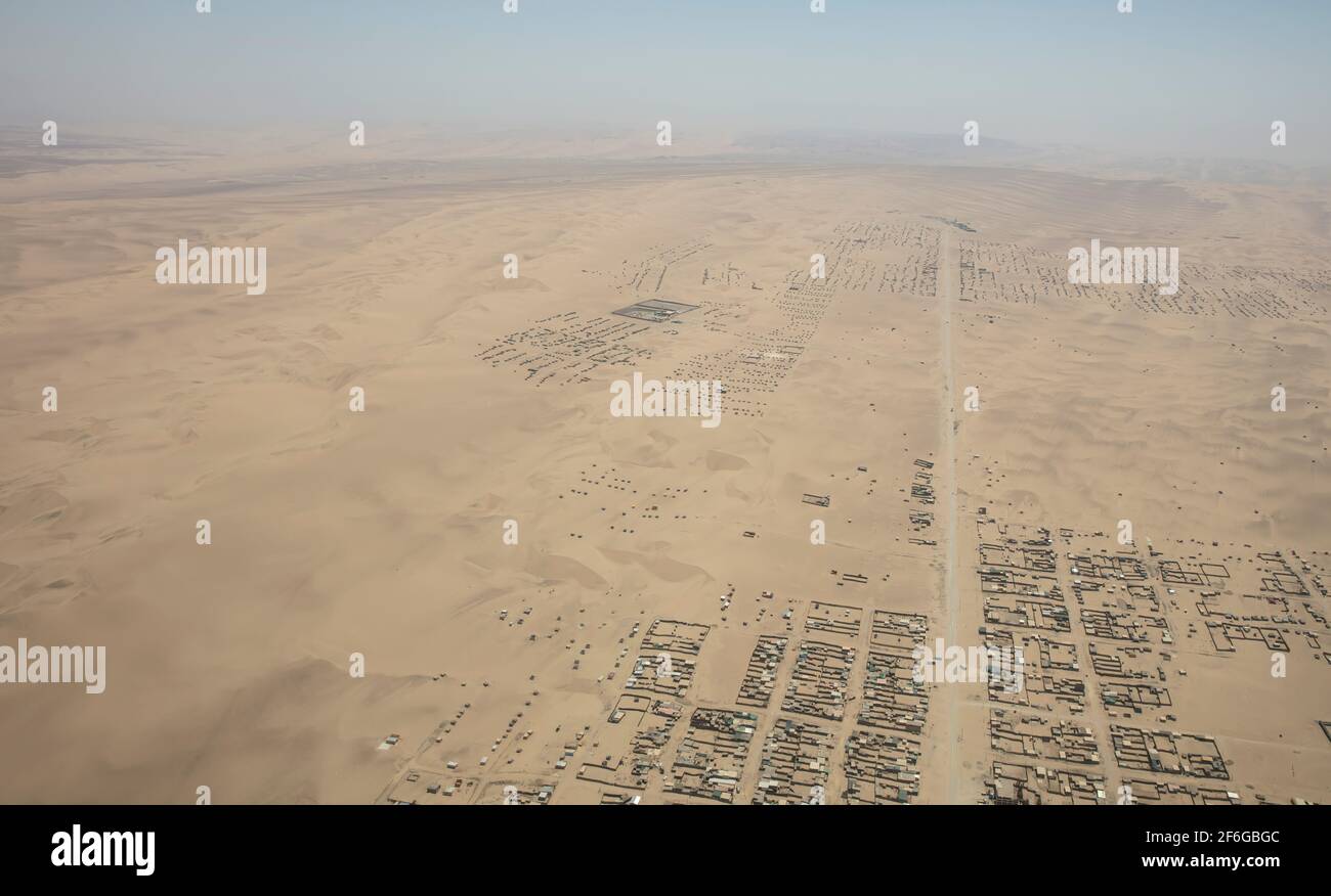 Deserto città deserto Nazca deserto, Perù meridionale, Sud America Foto Stock