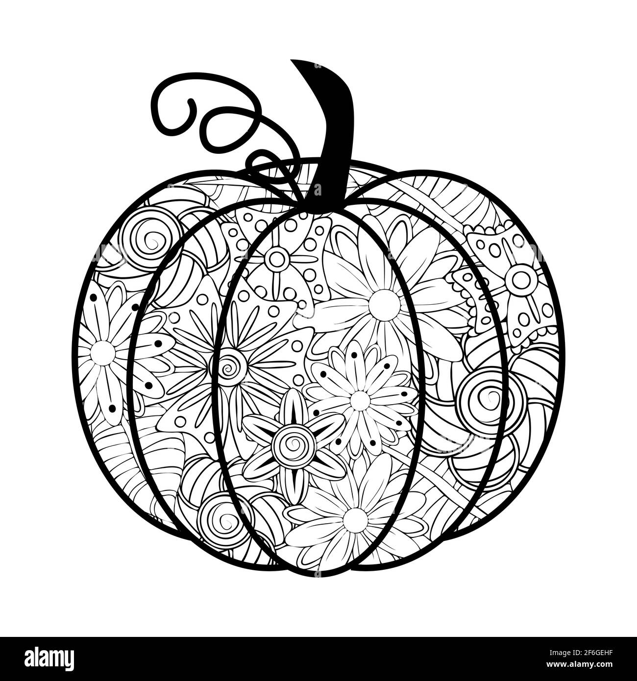 Doodle disegno di zucca di Halloween per gli inviti di carta di Halloween  e. pagine di libro da colorare per adulti per anti stress Immagine e  Vettoriale - Alamy