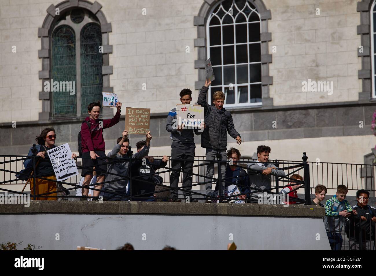 WATERFORD / IRLANDA / SETTEMBRE 20-2019 proteste per i cambiamenti climatici. Mobilitazione per l'ambiente Foto Stock