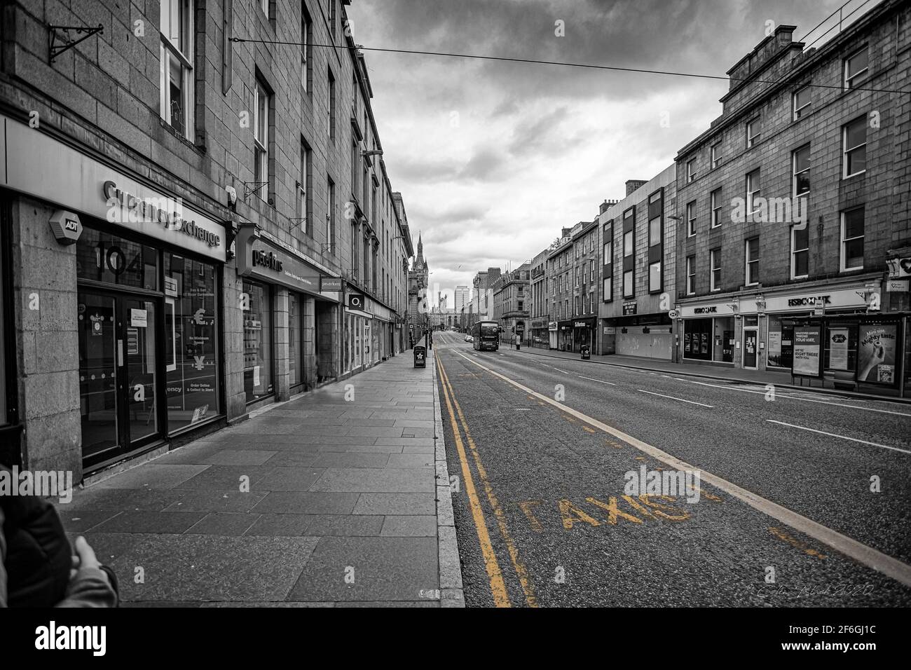 Aberdeen Street durante il blocco Foto Stock