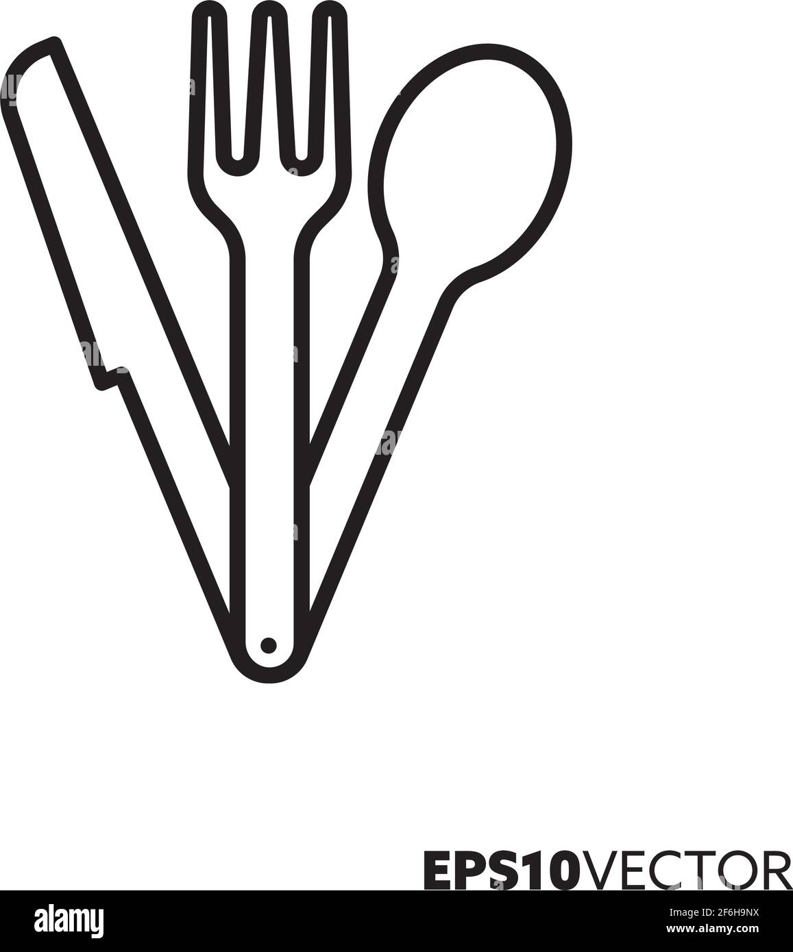 Icona linea posate pieghevoli. Simbolo del contorno di coltello, forchetta  e cucchiaio. Illustrazione vettoriale dell'attrezzatura da campeggio  Immagine e Vettoriale - Alamy