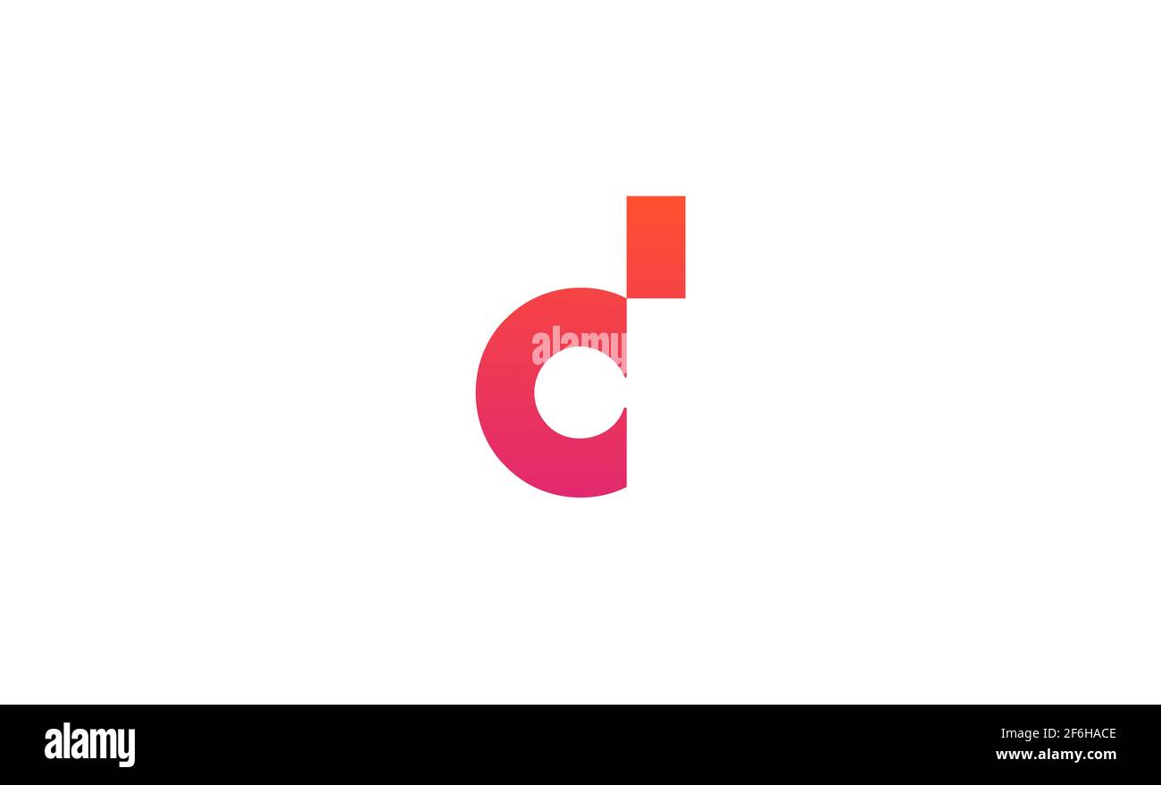 Modello vettoriale di progettazione logo DC Letter CD Foto Stock