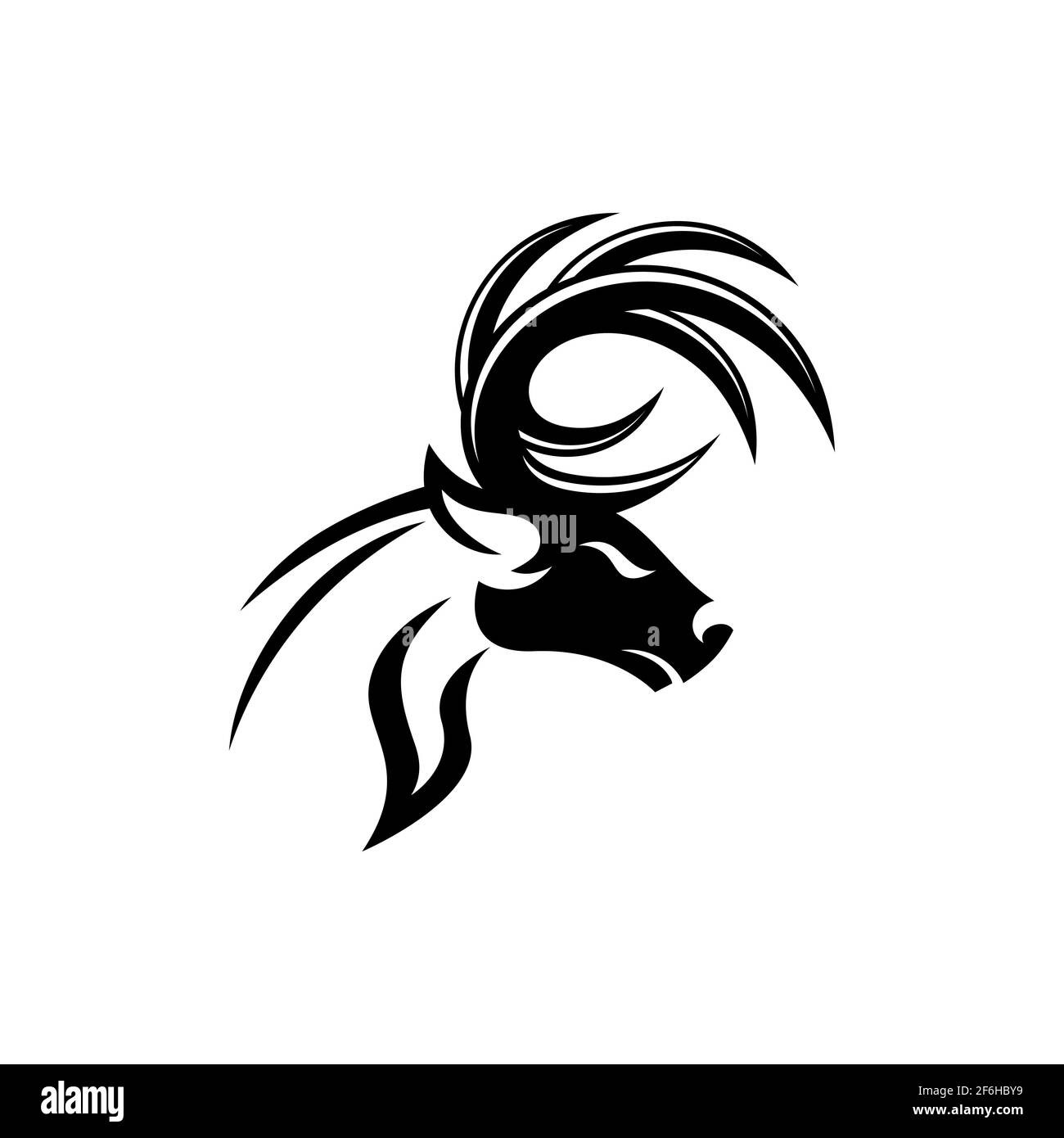 Logo Deer, illustrazione vettoriale Illustrazione Vettoriale