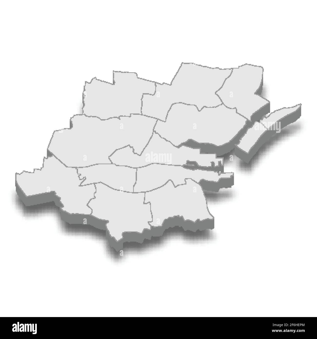 La mappa isometrica 3d della città di Dublino è una capitale d'Irlanda, illustrazione vettoriale Illustrazione Vettoriale
