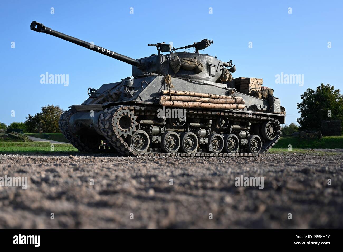 Sherman Tank "Fury" Foto Stock