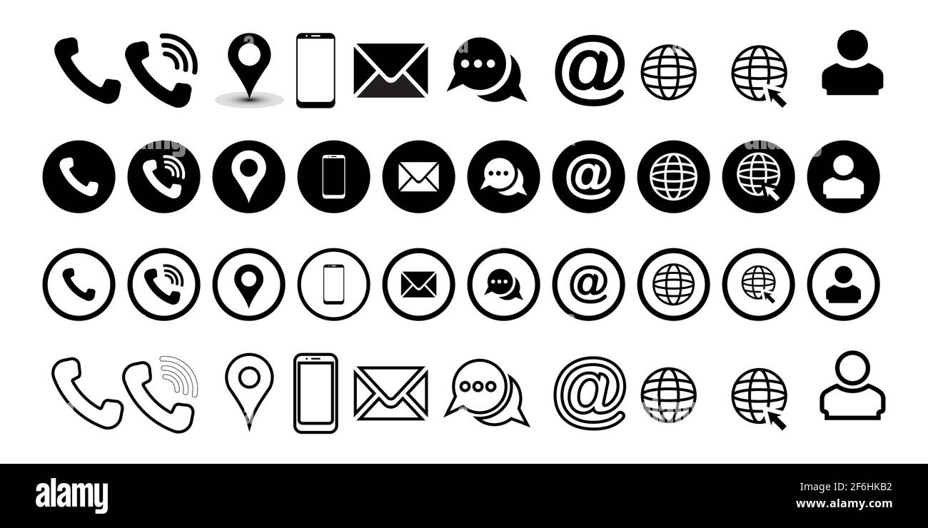 Set di icone di base. Set di icone Simple Web Business Shopping Communication Vector. Illustrazione Vettoriale