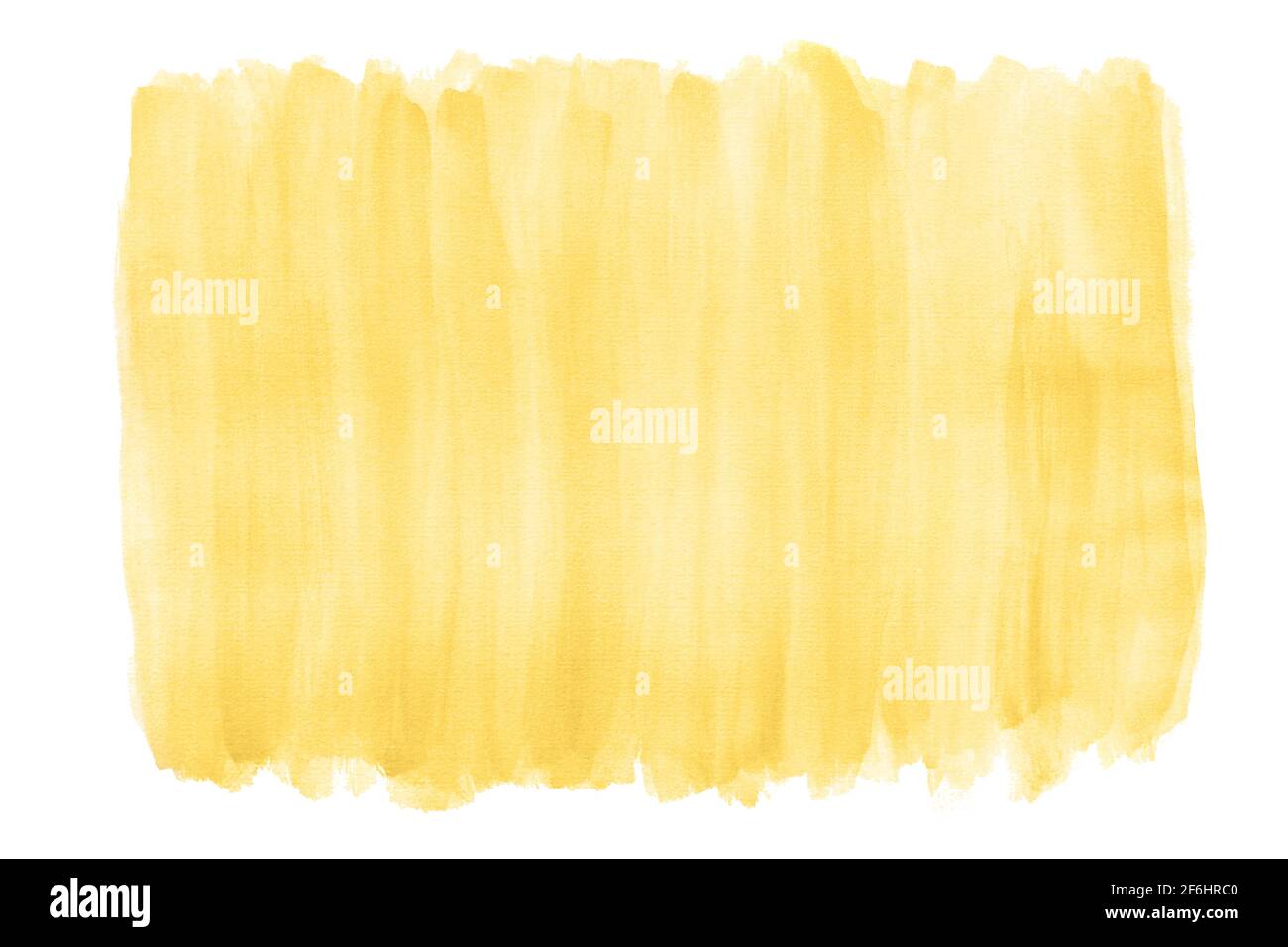 sfondo giallo acquerello con consistenza spazzolata e bordi ruvidi Foto Stock