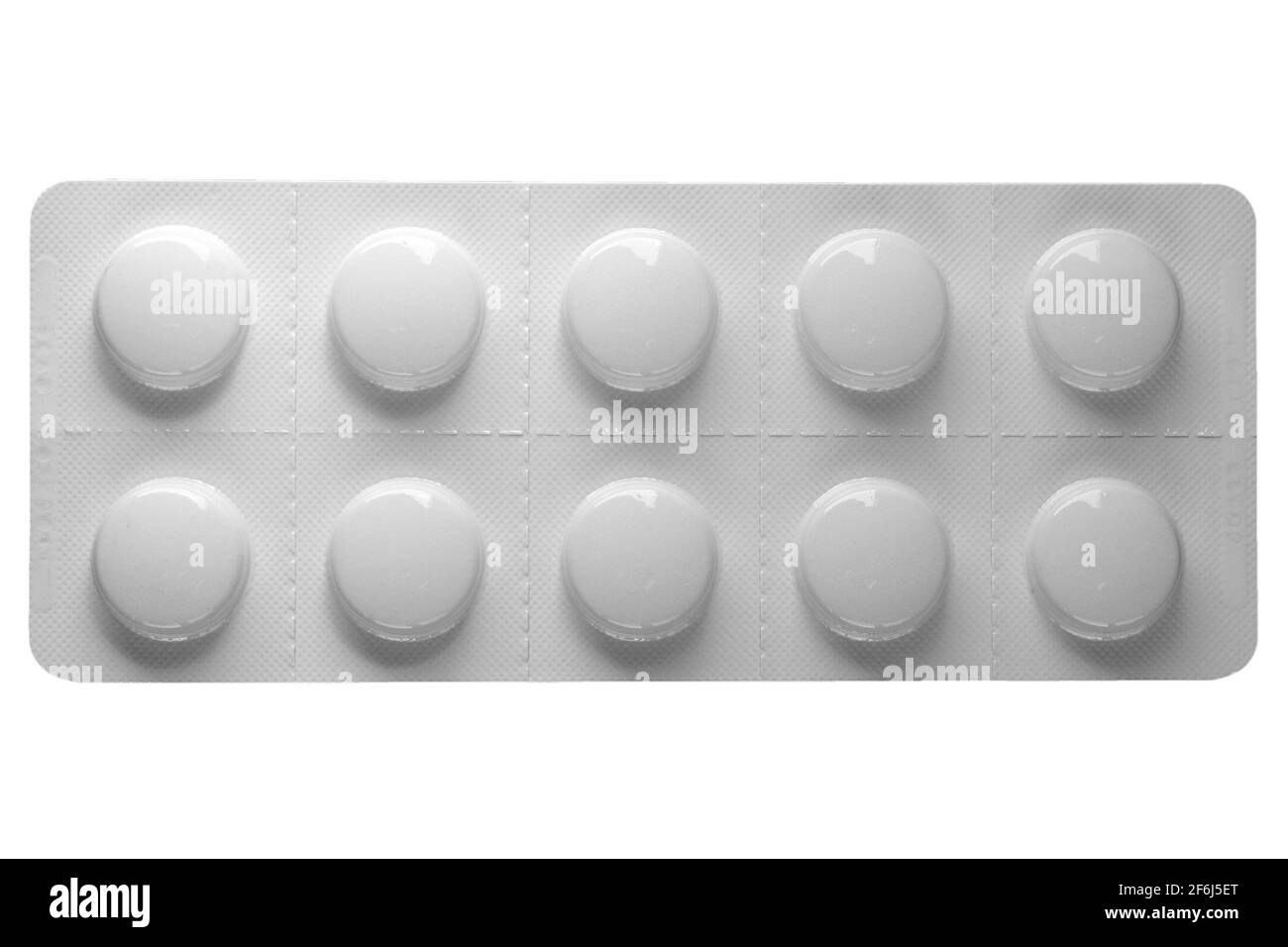 Pharmaceutical oltre il contatore o prescrizione pillole isolate su sfondo bianco Foto Stock