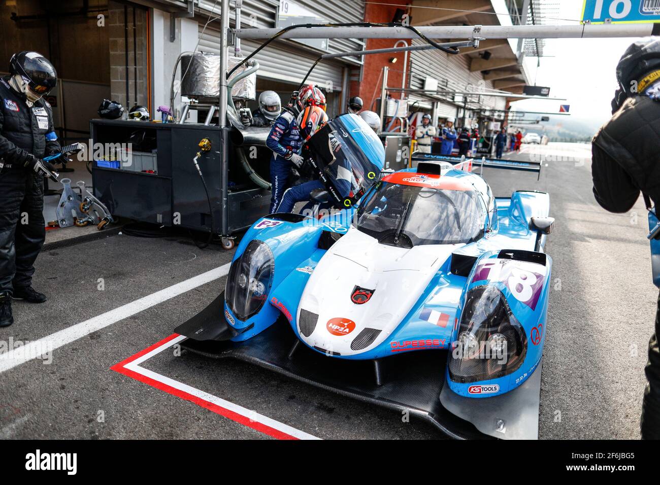 18 COUGNAUD Alexandre (fra), JUNG Antoine (fra), RICCI Roman (fra), Ligier JS P3 Nissan team M.Racing YMR, ambience durante la ELMS European le Mans Series 2017 a Spa Francorchamps, Belgio, dal 22 al 24 settembre - Foto Frederic le Floc'h / DPI Foto Stock
