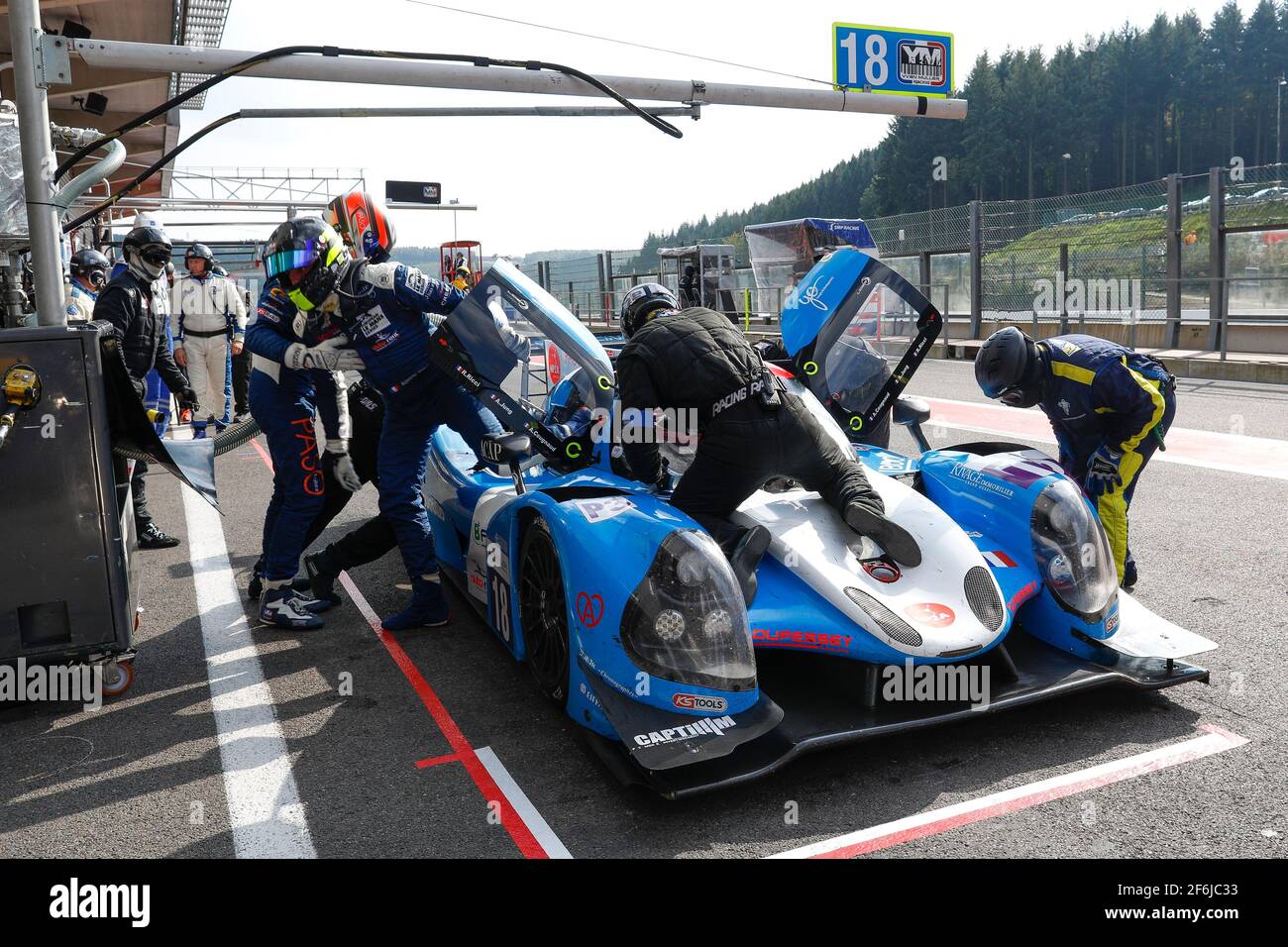18 COUGNAUD Alexandre (fra), JUNG Antoine (fra), RICCI Roman (fra), Ligier JS P3 Nissan team M.Racing YMR, azione durante la ELMS European le Mans Series 2017 a Spa Francorchamps, Belgio, dal 22 al 24 settembre - Foto Frederic le Floc'h / DPI Foto Stock