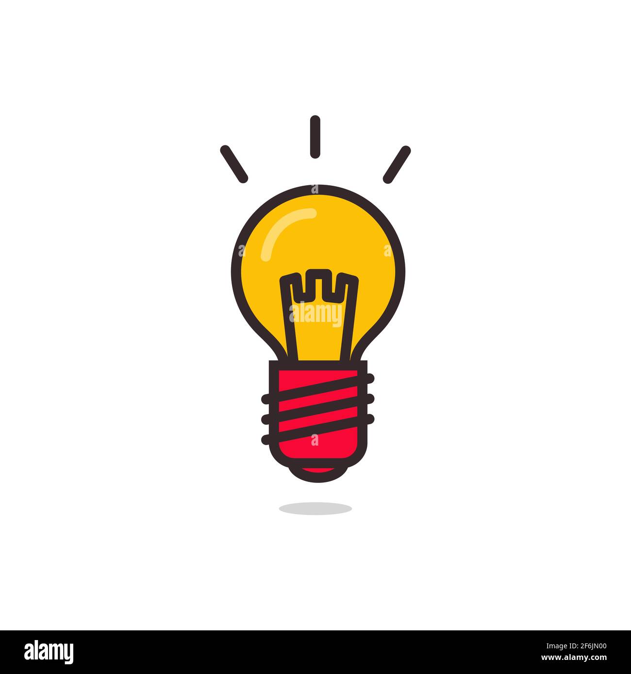 Icona della lampadina. Simbolo della lampadina della luce di preriscaldamento. Illustrazione Vettoriale