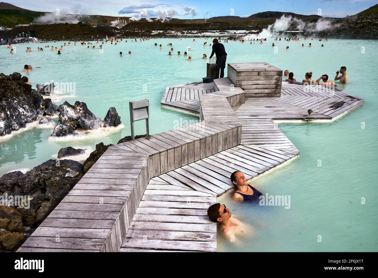 Blue Lagoon SPA. Islanda Foto Stock