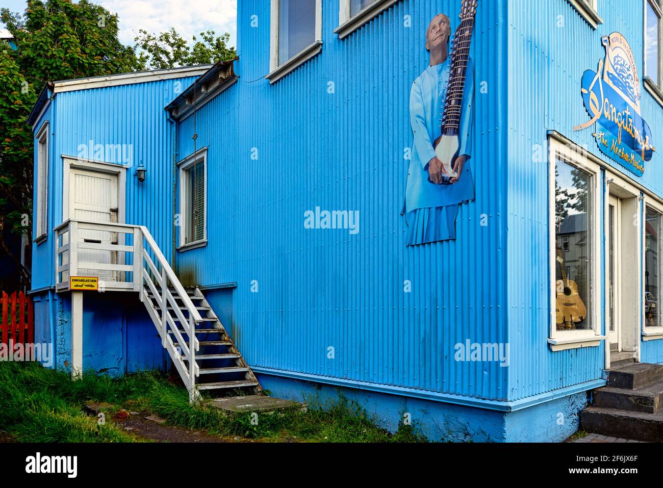 Casa decorata a Reykjavik Islanda Foto Stock