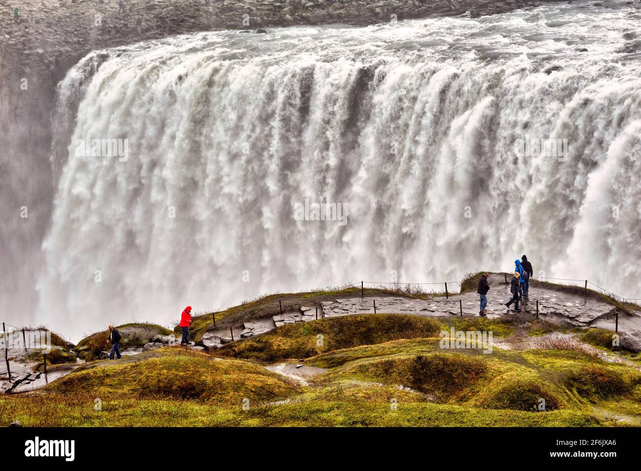 Dettifoss è una cascata sul fiume Jökulsá á Fjöllum, nel nord dell'Islanda. Foto Stock