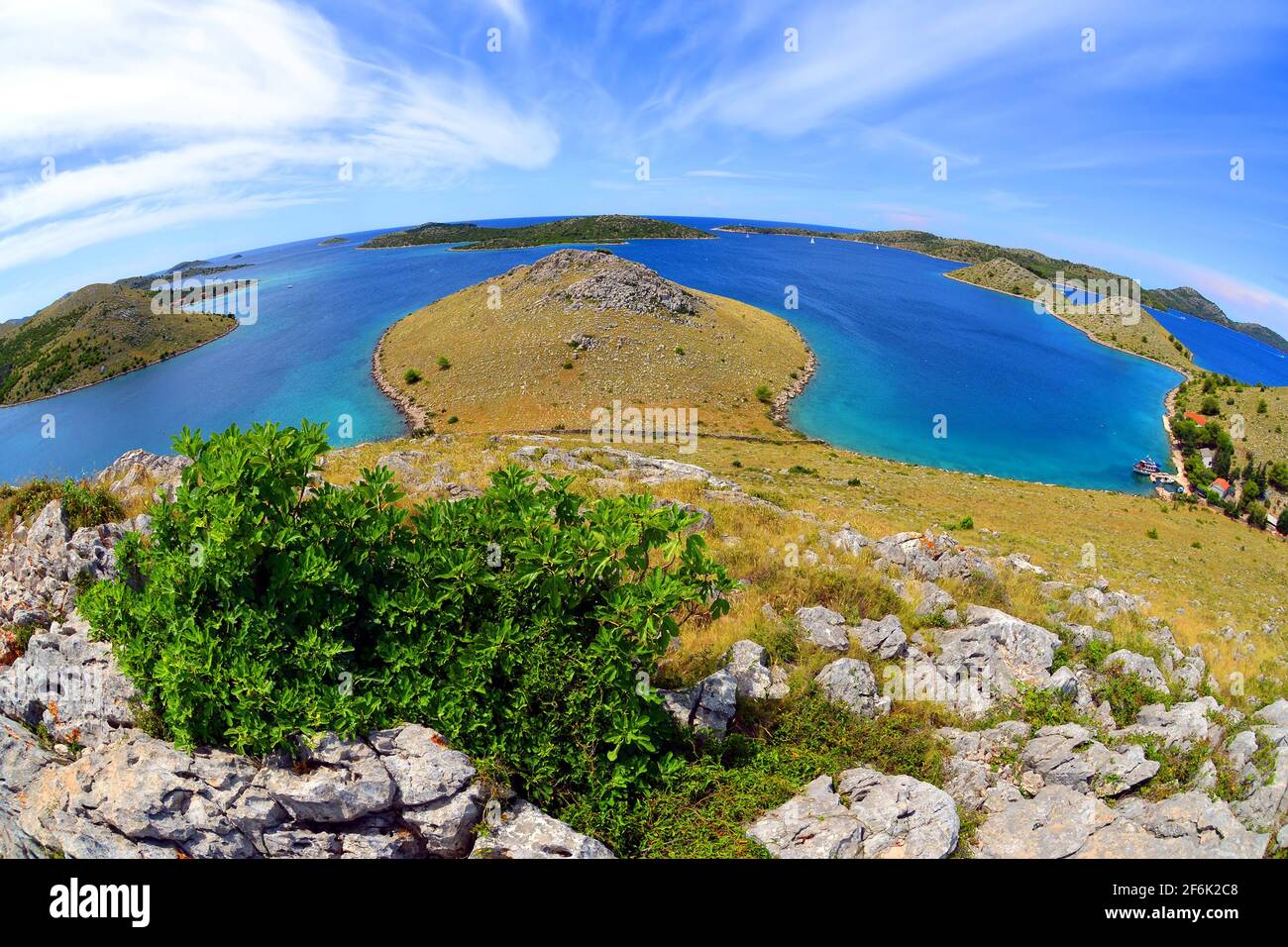 Parco nazionale delle isole Kornati nel mare Adriatico. Croazia. Foto Stock