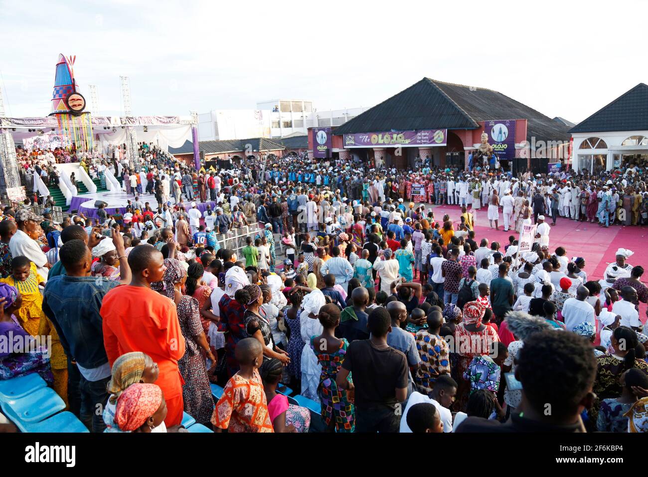 Olojo Festival Venue, Ile-Ife, Osun state, Nigeria. Foto Stock