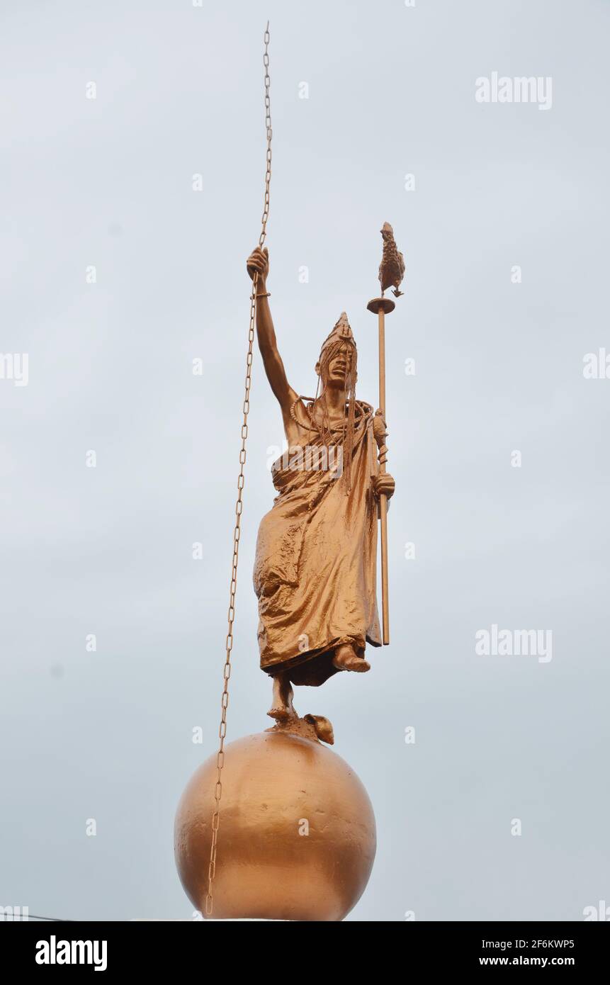 Statua di Oduduwa, Ile-Ife, Osun state, Nigeria. Foto Stock