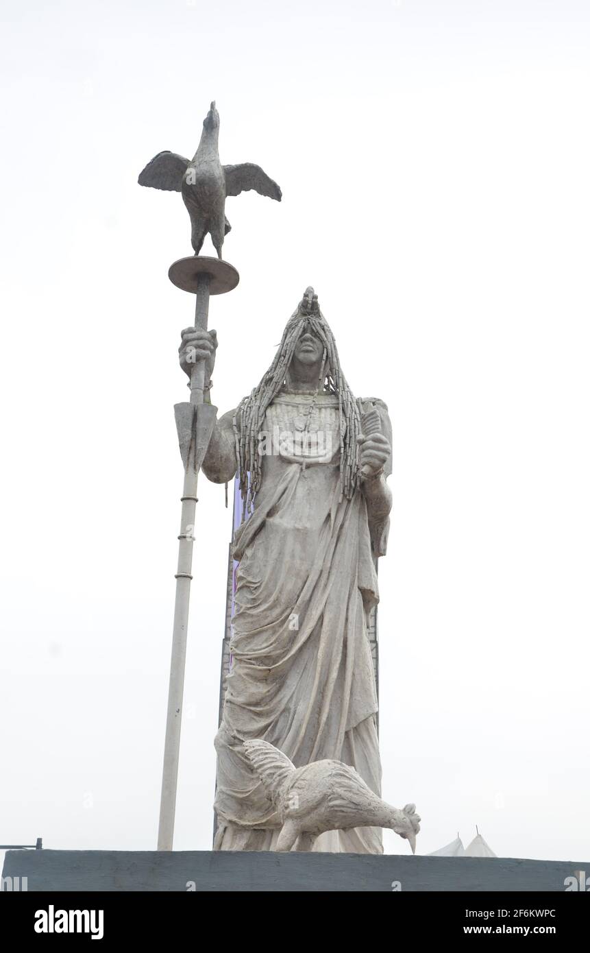 Statua di Oduduwa, Ile-Ife, Osun state, Nigeria. Foto Stock