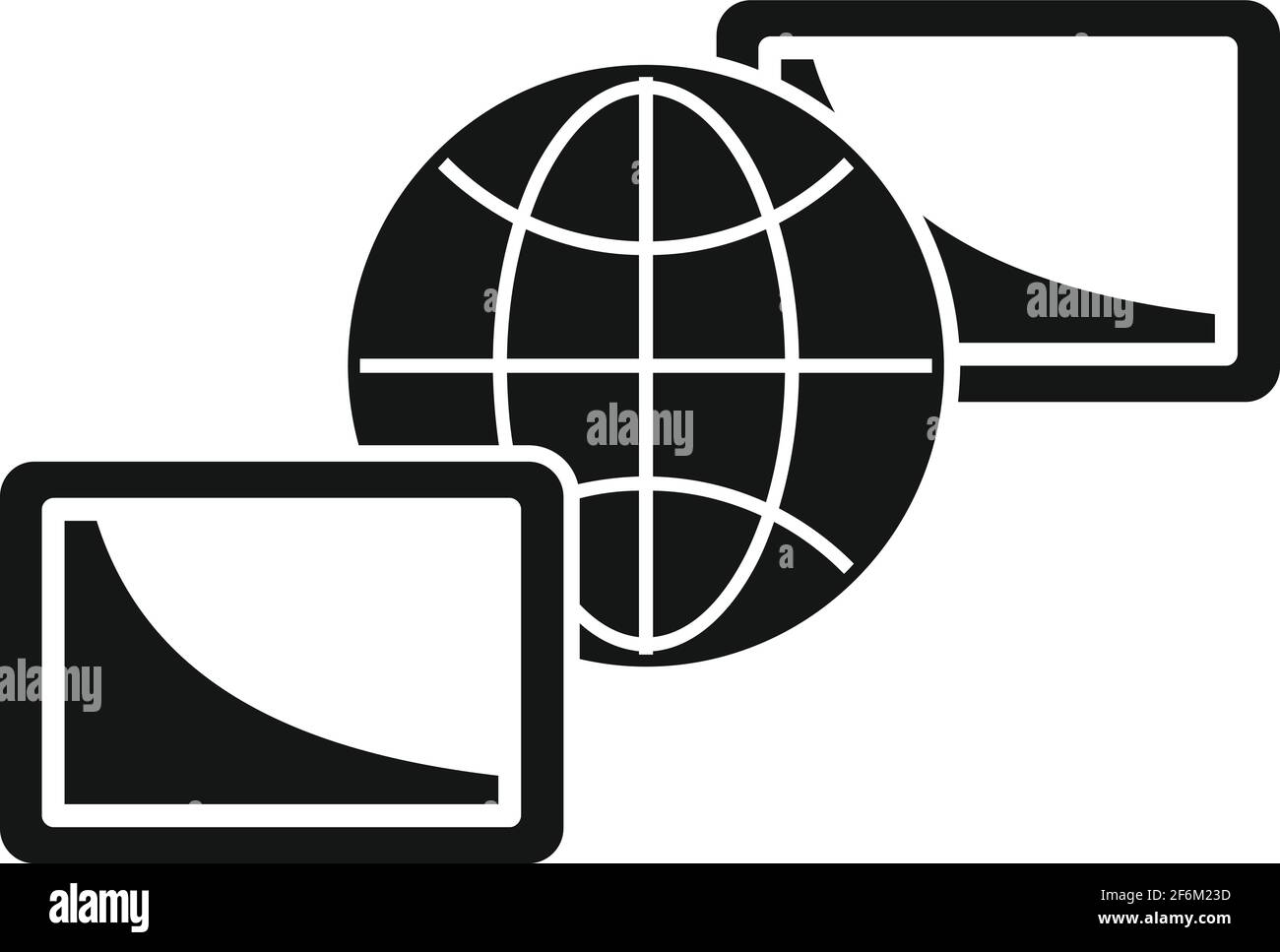 Icona di accesso remoto alla rete, stile semplice Illustrazione Vettoriale