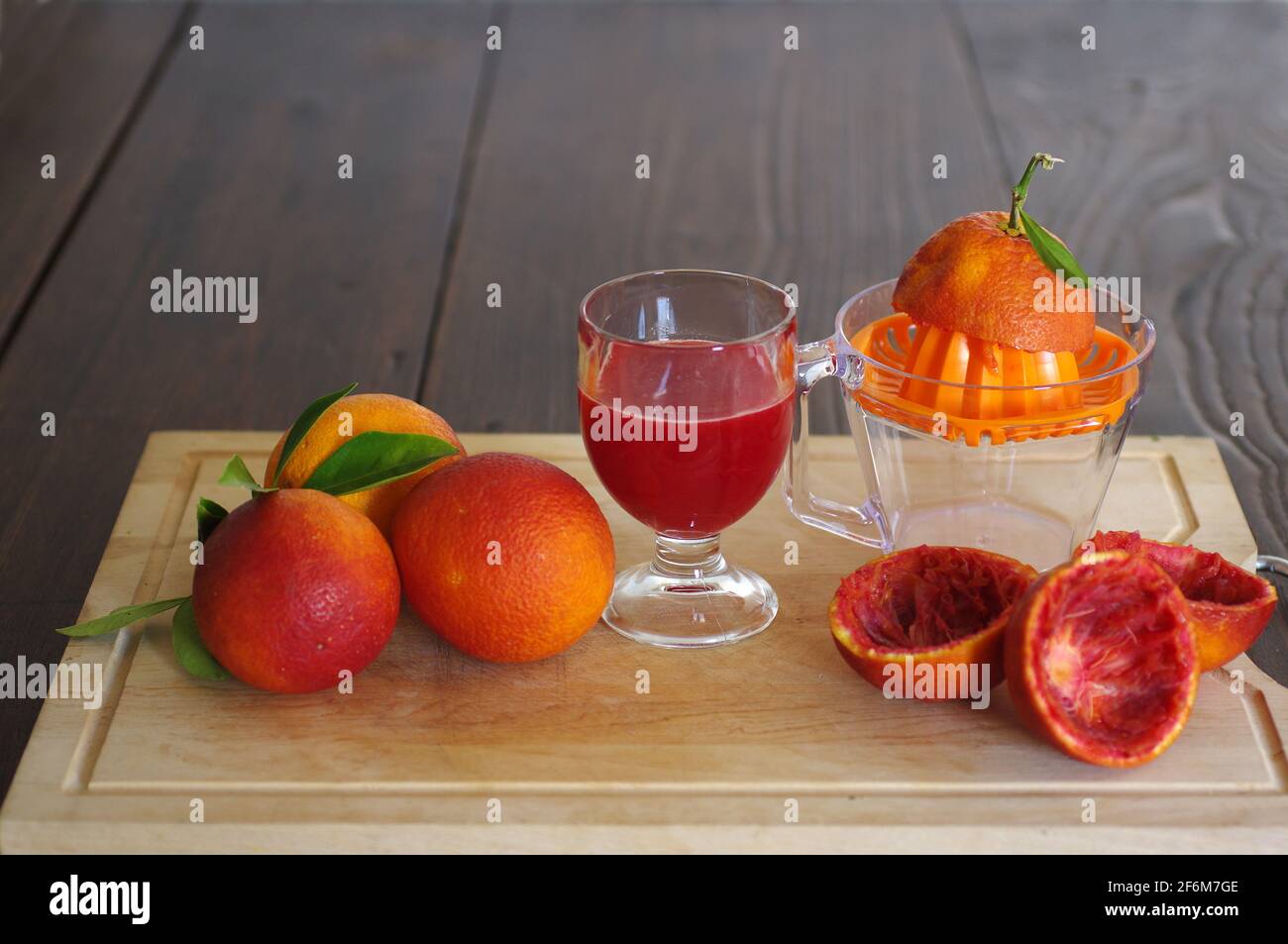 Succo di arance di sangue Foto Stock