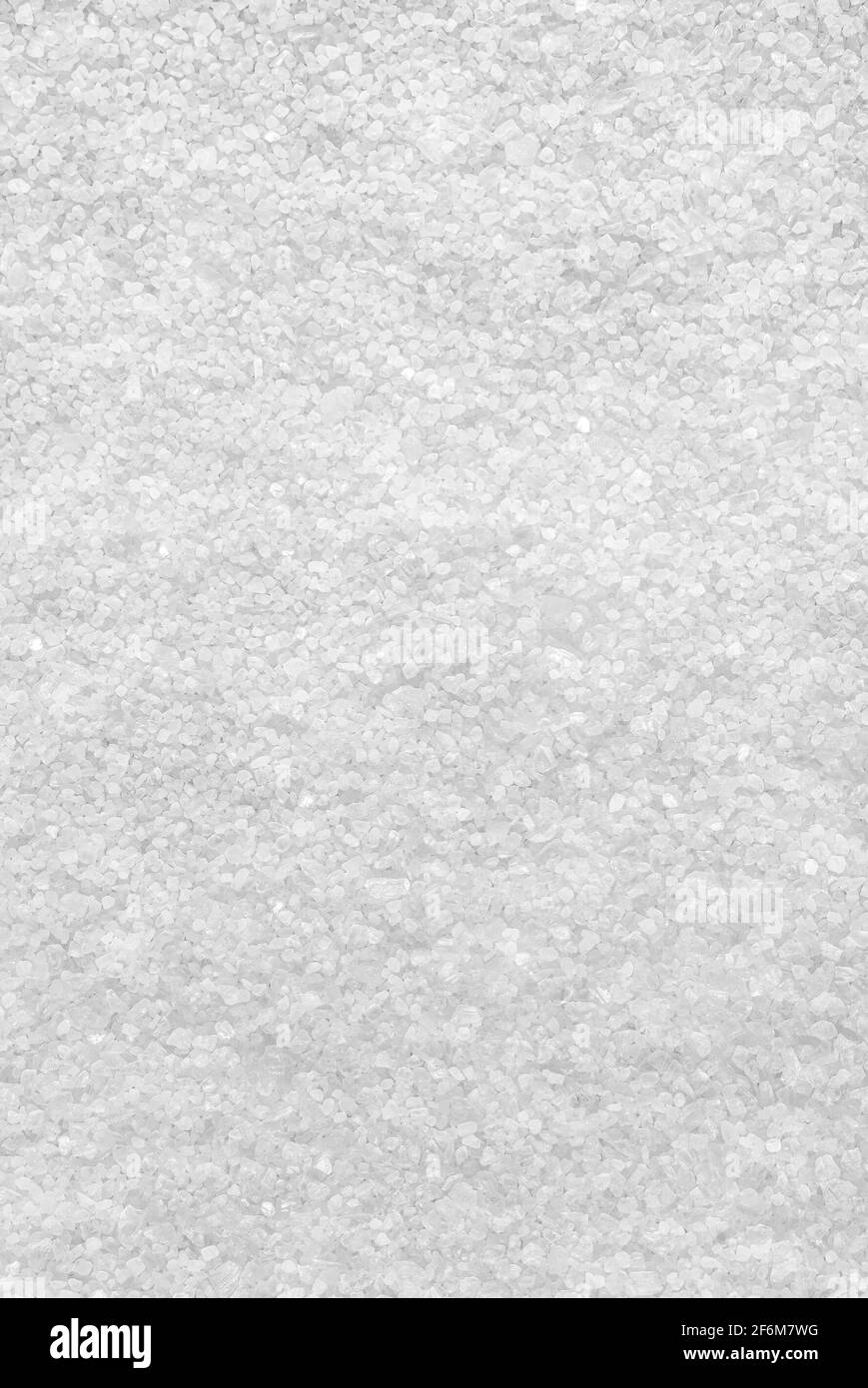 Sfondo dal sale marino bianco. Struttura grossolana del sale di roccia. Foto Stock
