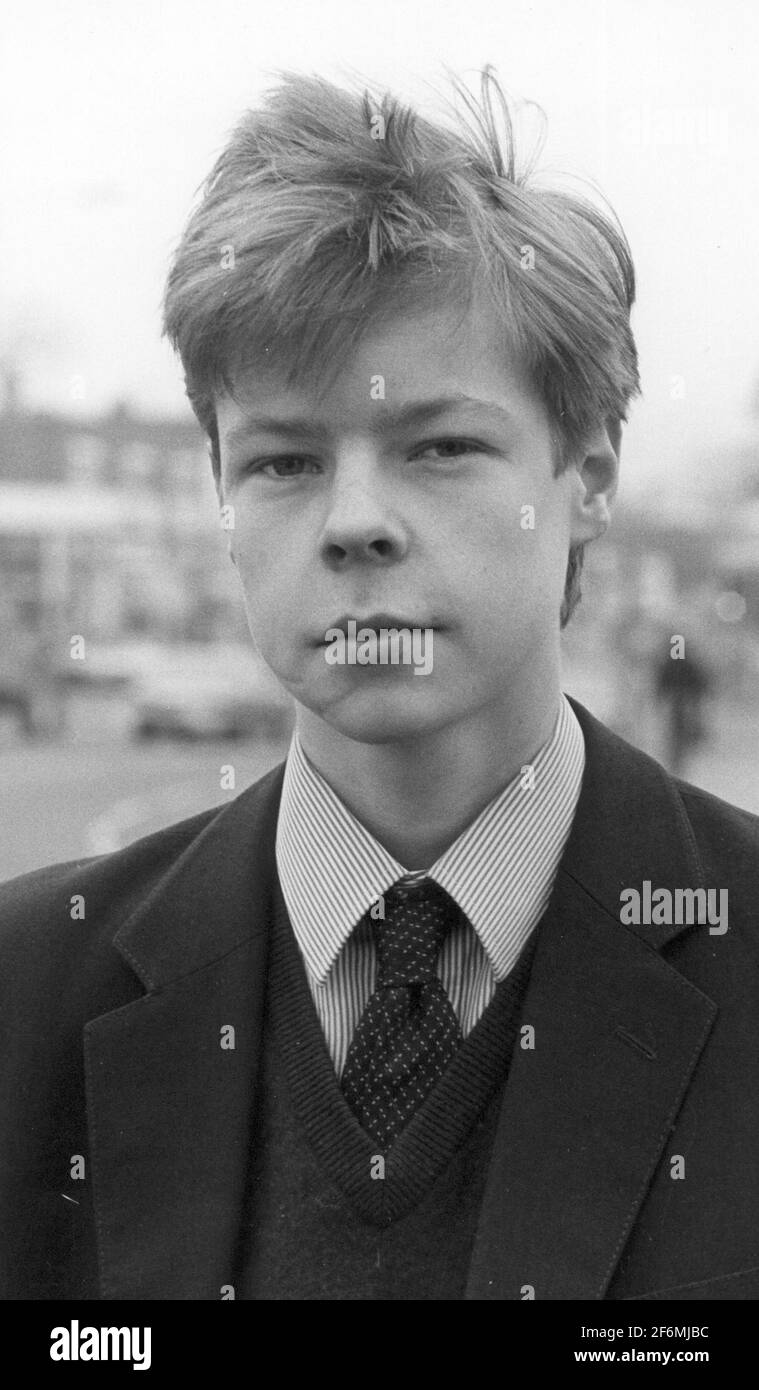 LORD GEORGE BINGHAM, FIGLIO DI LORD LUCAN , ESPERIENZA DI LAVORO ALLA NOTIZIA , PORTSMOUTH. PIC MIKE WALKER, 1985 Foto Stock