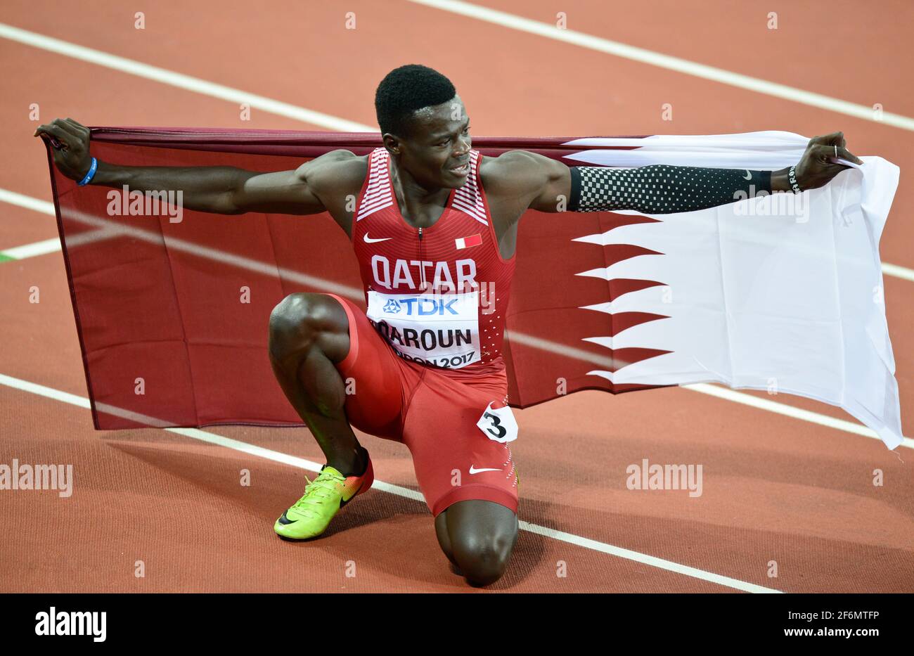 Abdalelah Haroun (Qatar). 400 metri uomini, medaglia di bronzo. IAAF World Athletics Championships, Londra 2017 Foto Stock