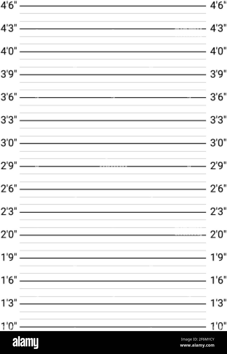 Sfondo mugshot. Muro della linea di polizia per i sospetti corti. Illustrazione Vettoriale