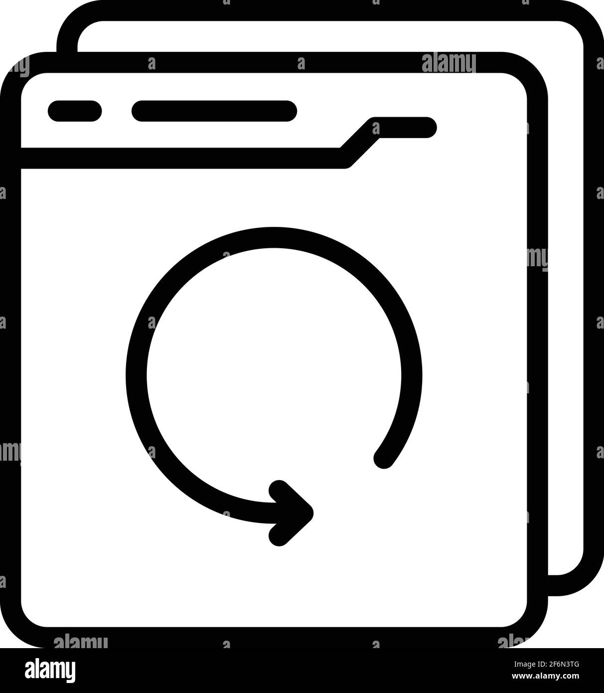 Icona di backup in linea. Contorno icona vettore di backup online per il web design isolato su sfondo bianco Illustrazione Vettoriale
