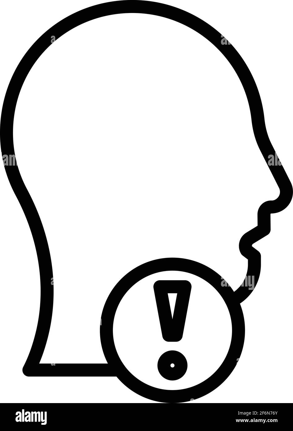 Icona della tosse umana. Contorno icona vettore tosse umana per web design isolato su sfondo bianco Illustrazione Vettoriale