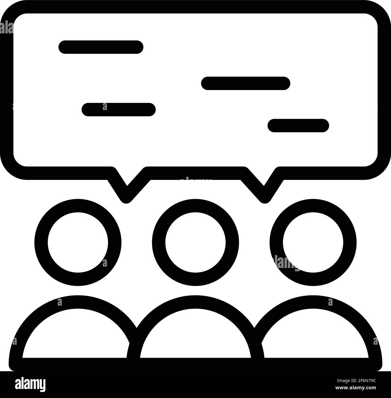 Icona della chat troupe. Profilo icona vettore chat Crew per web design isolato su sfondo bianco Illustrazione Vettoriale