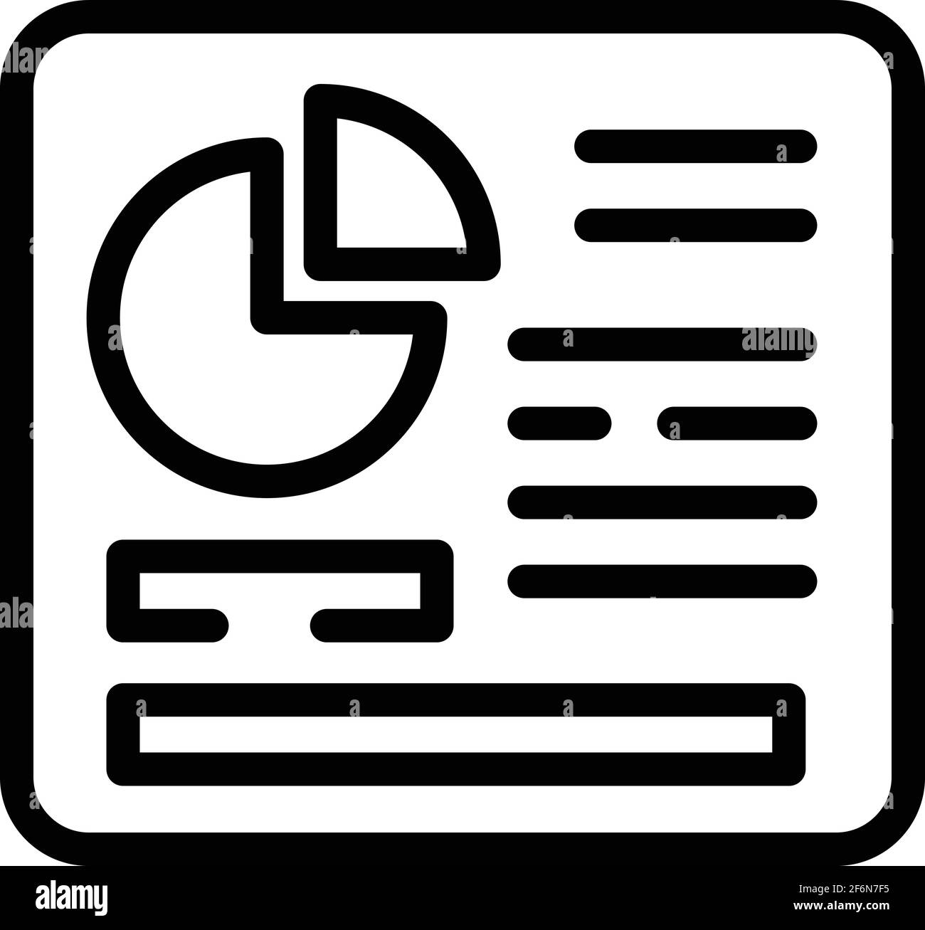 Icona del documento aziendale. Icona vettoriale di documenti aziendali per il web design isolata su sfondo bianco Illustrazione Vettoriale