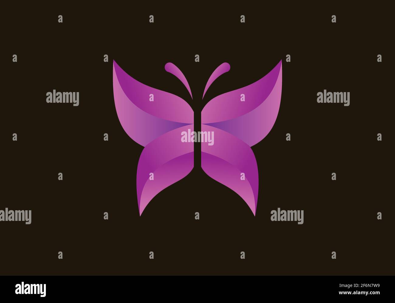 Logo Butterfly e modello di icone. Illustrazione vettoriale. Illustrazione Vettoriale