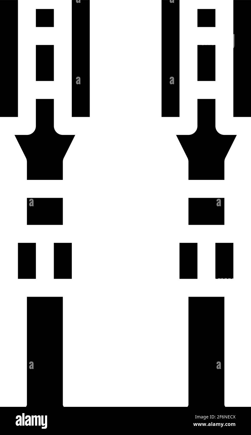 illustrazione dei cavi elettrici con icona dei contatti Illustrazione Vettoriale