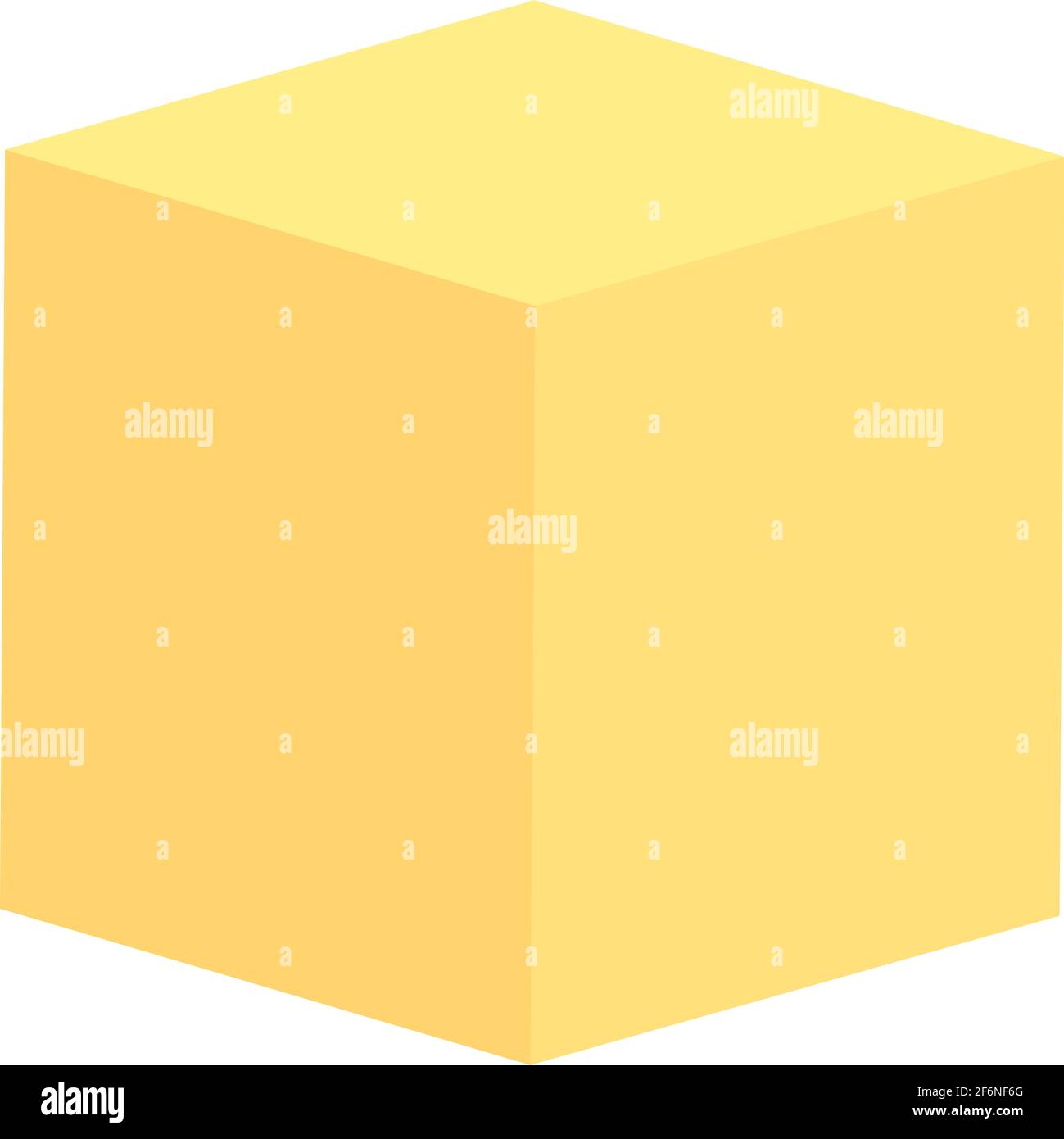 Icona di concetto di scatola, pacchetto, carico, consegna. Cubo 3D isolato su bianco. Illustrazione del concetto di magazzino, prodotto, cassa Illustrazione Vettoriale