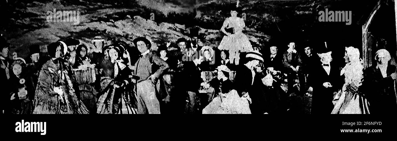 1911 UNA rivoluzionaria produzione scozzese di 'Bunty tira le corde' ha preso Londra dalla tempesta. È stato scritto da Graham Moffat, drammaturgo e promosso da Oscar Hammerstein ( Oscar Greeley Clendenning Hammerstein II). Questa foto mostra gli attori nella performance originale. L'opera è stata allestita presso la Playhouse di Londra, poi ha suonato per circa 600 spettacoli all'Haymarket Theatre. Il cast era molto un affare di famiglia e comprendeva Moffat, moglie Maggie (che ha progettato i costumi ed era una suffragette attiva), la loro figlia Winifred, anche due fratelli, e una sorella. Foto Stock