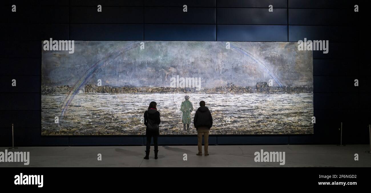 Hangar Pirelli (Milano Bicocca), i sette palazzi celesti di Anselm Kiefer Foto Stock