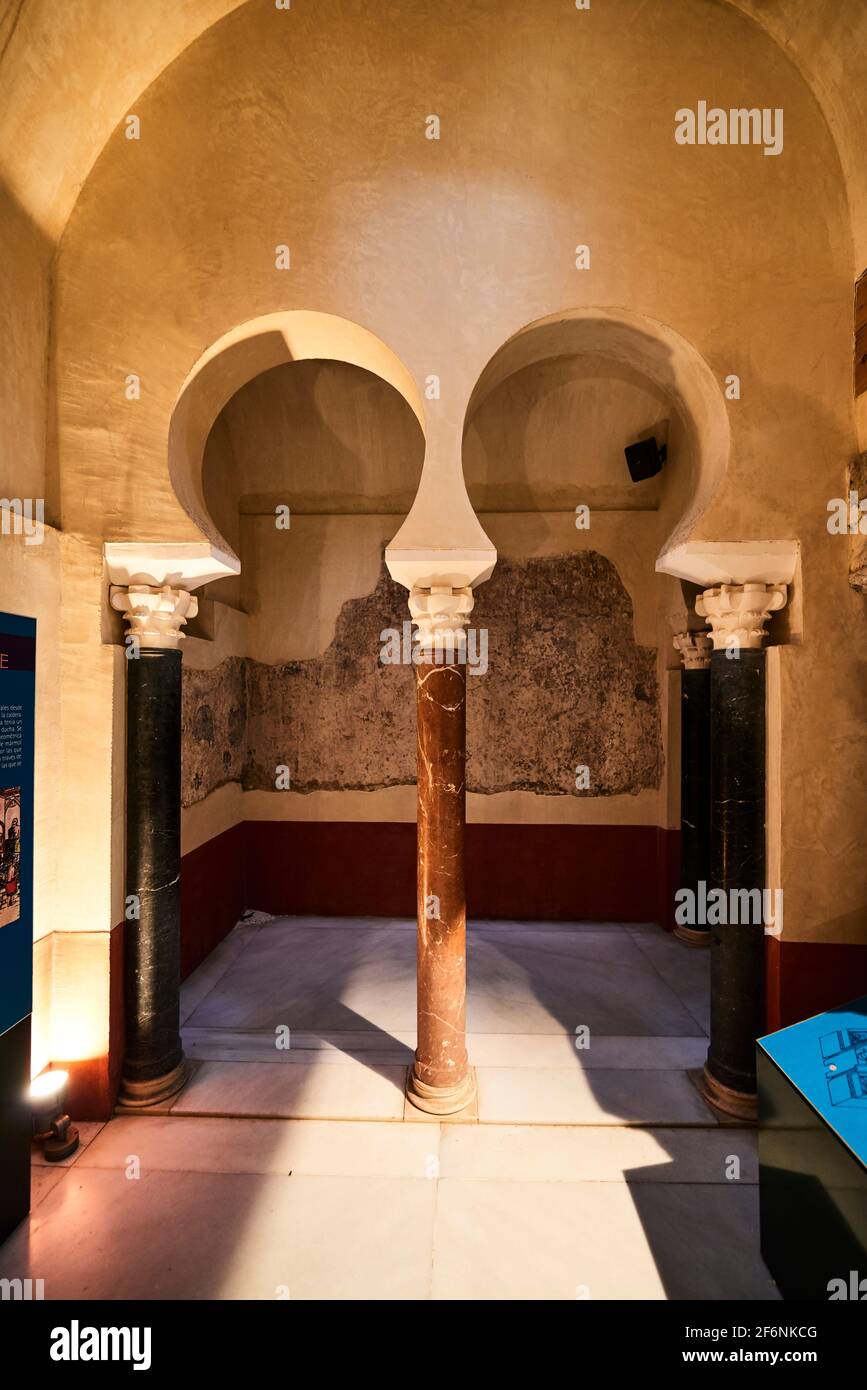 Cordova, Andalusia. Spagna, dicembre 28 2016, Baños del Alcázar Califal Foto Stock