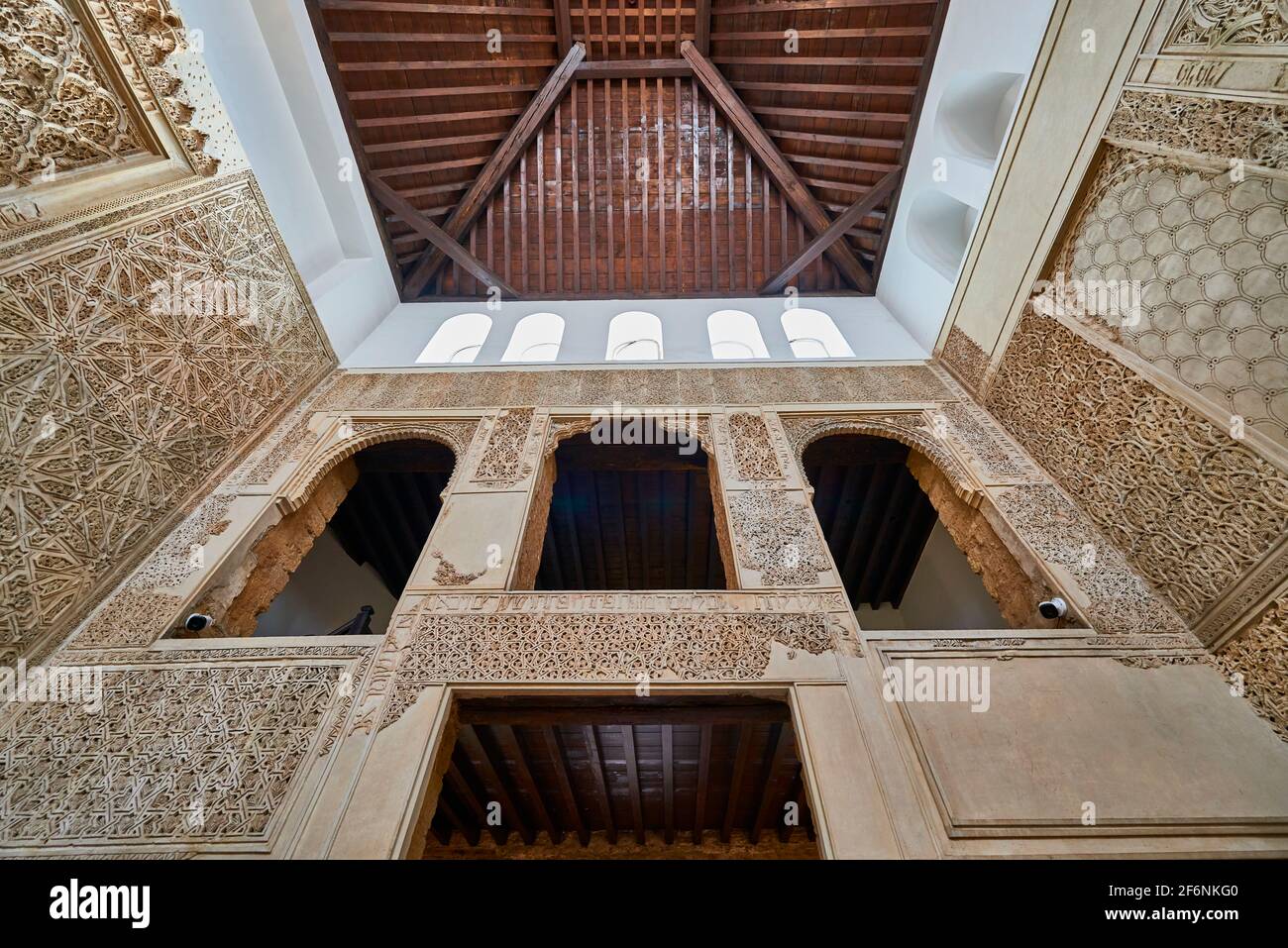 Cordova, Andalusia, Spagna, dicembre 28 2016, Vista interna del Sinagoga de Córdoba Foto Stock
