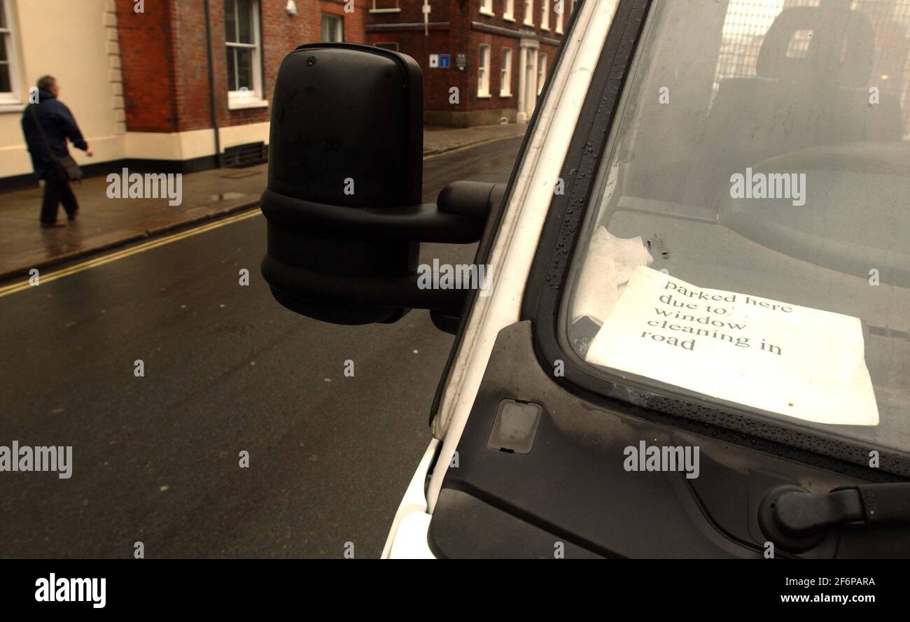 GUERRE DI PARCHEGGIO A LEWES.11/1/07 TOM PILSTON Foto Stock