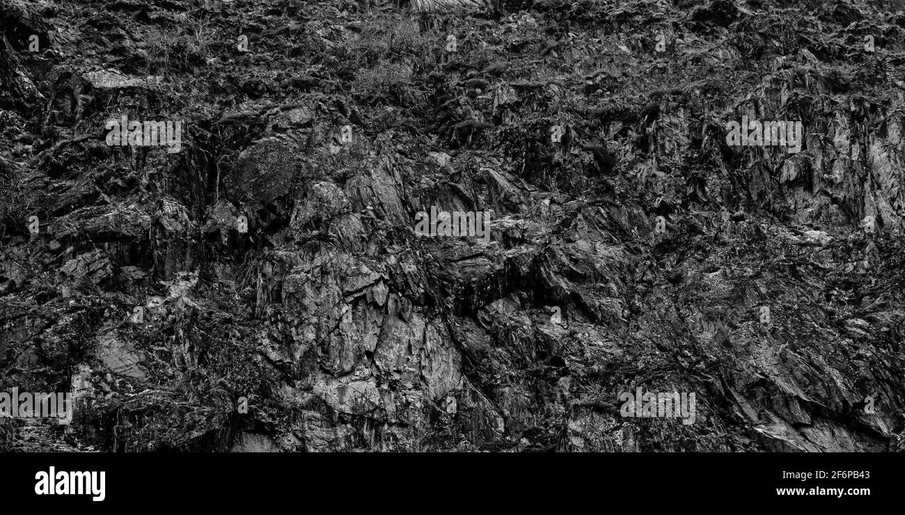 rocce in bianco e nero, sfondi Foto Stock
