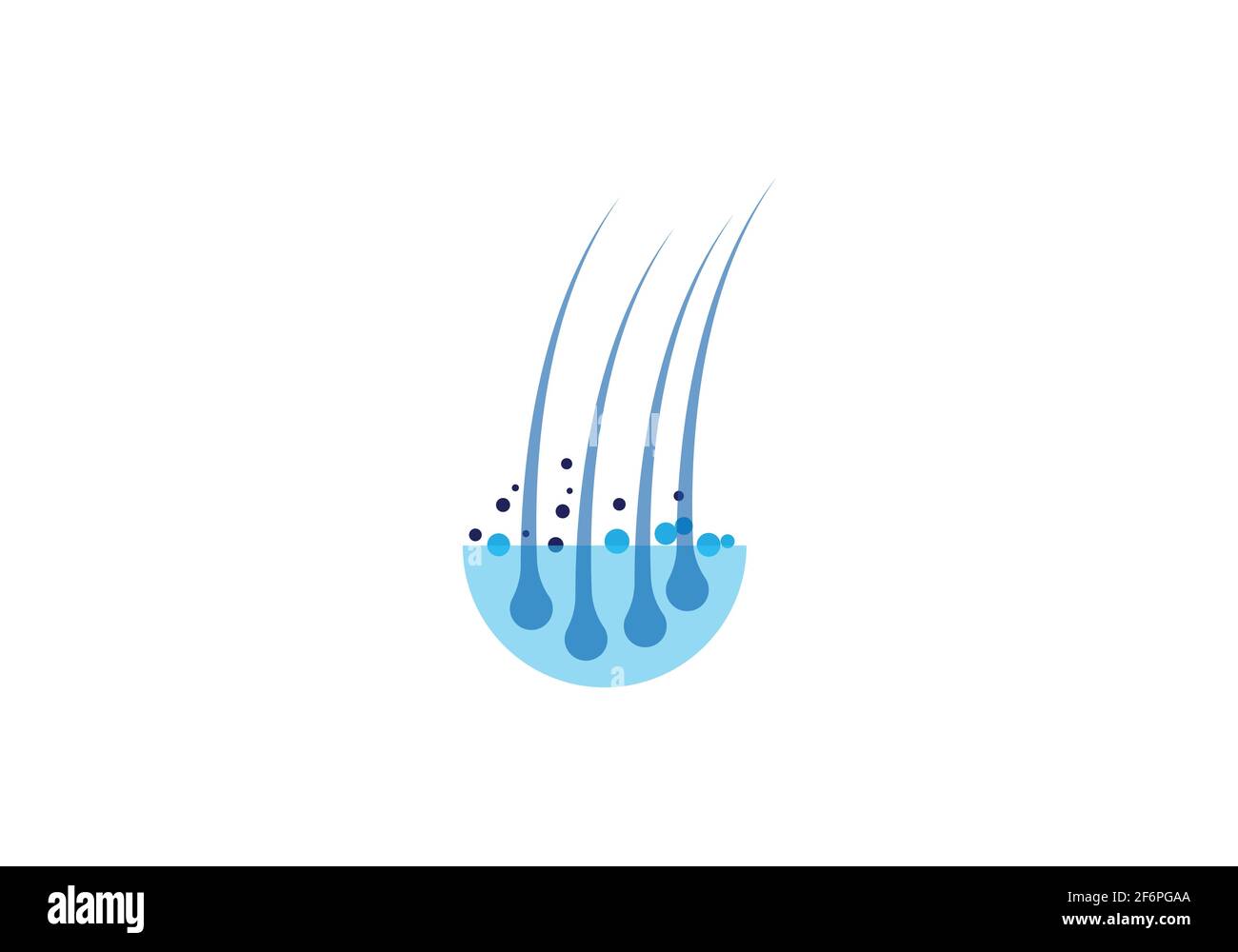 Modello di illustrazione con icone vettoriali per i trattamenti dei capelli Illustrazione Vettoriale