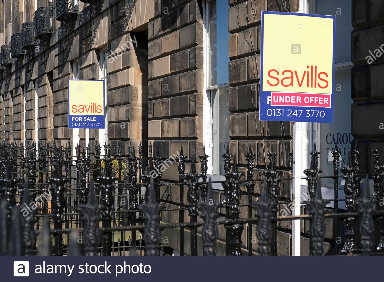 Great Stuart Street Proprietà in vendita, Edinburgh New Town Streets, alloggiamento di alta classe, Edinburgh, Scozia Foto Stock