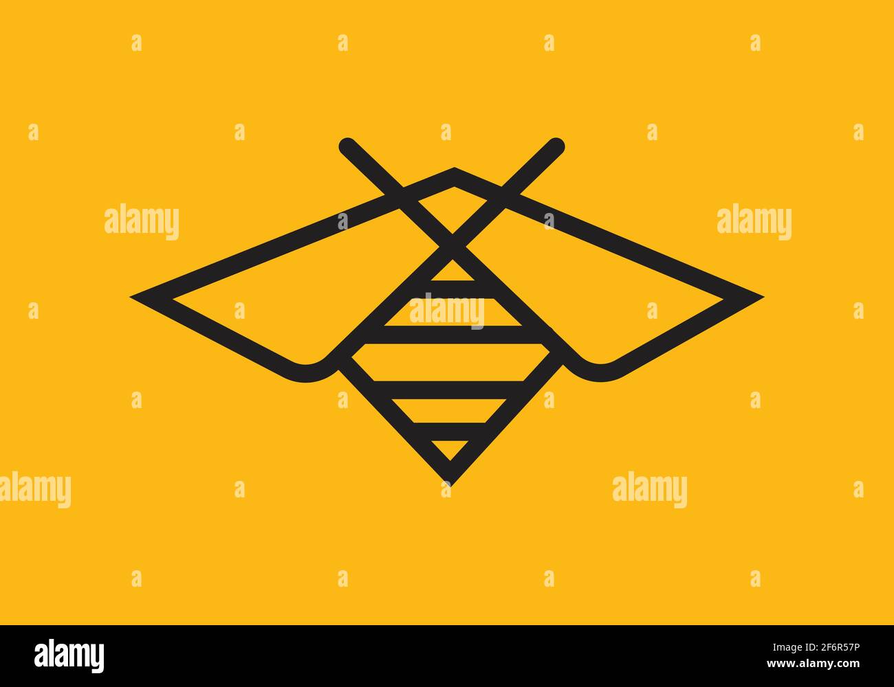 Bee Concepts logo disegno vettoriale. Icona di ape di miele modello astratto grafico Illustrazione Vettoriale