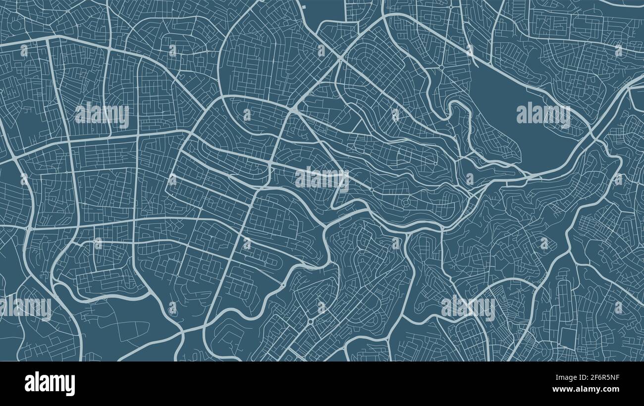 Mappa di sfondo vettoriale ciano scuro, strade della città di Amman e illustrazione cartografica dell'acqua. Formato widescreen, formato digitale piatto. Illustrazione Vettoriale