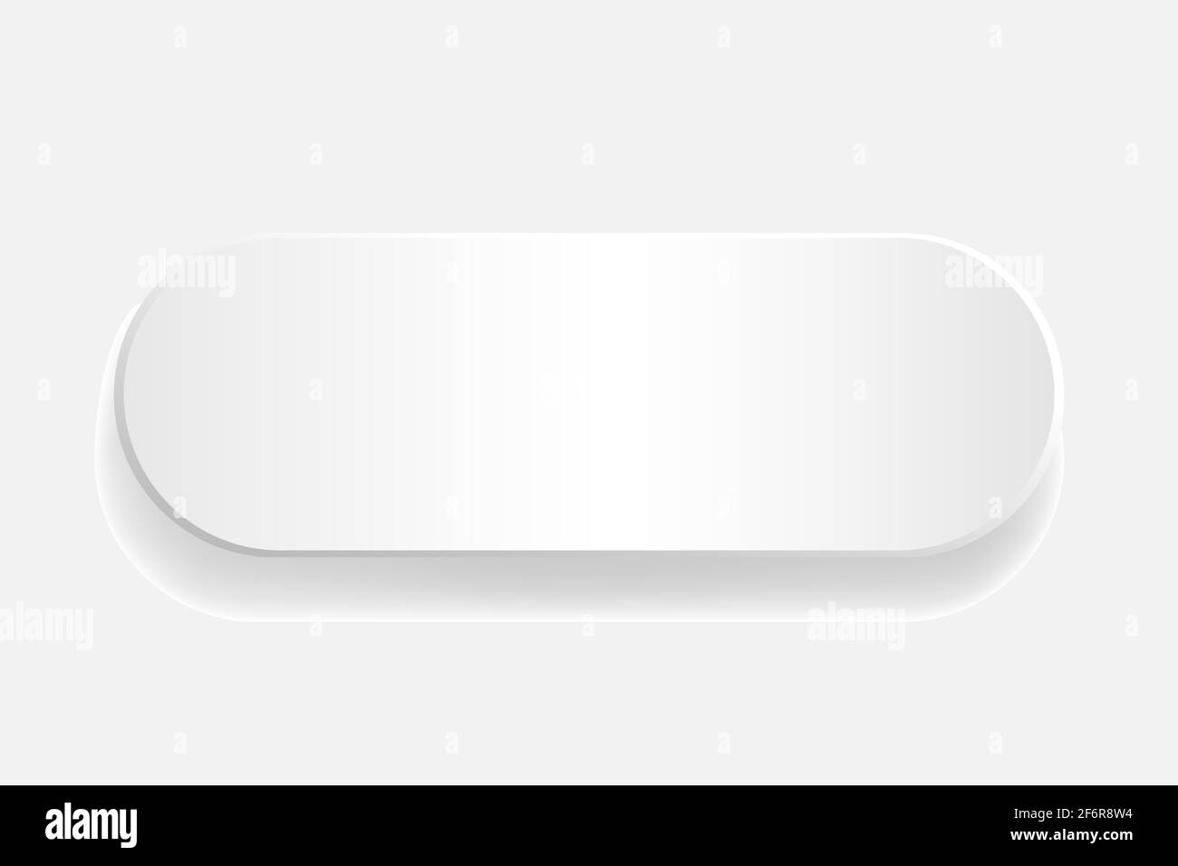 Pulsante in vetro bianco con cornice cromata. Illustrazione Vettoriale