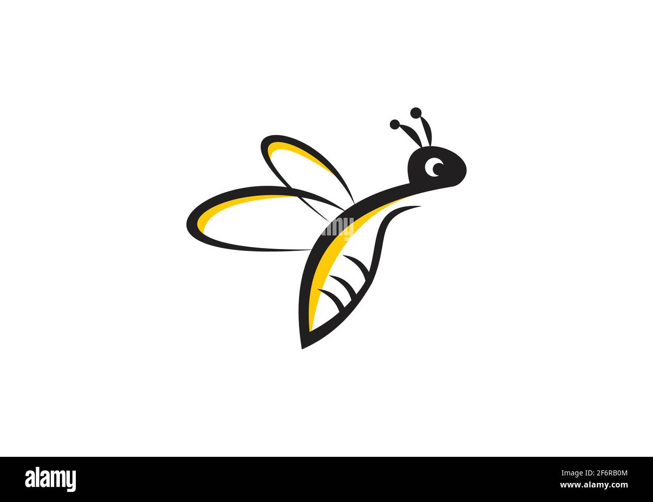 Bee Concepts logo disegno vettoriale. Icona di ape di miele modello astratto grafico Illustrazione Vettoriale