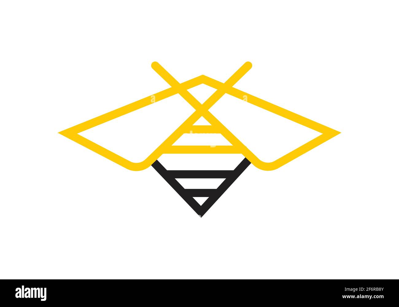 Bee Concepts logo disegno vettoriale. Icona di ape di miele modello astratto grafico Illustrazione Vettoriale